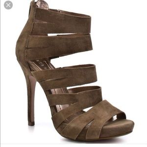 BCBGeneration Jazzie Ankle Strap Sandals Suede 9.5